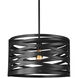 Tempest 1 Light 18.3 inch Matte Black Chandelier Ceiling Light in Exposed Bulb, Drum